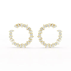 6.36 CT Multi Shape Lab Diamond Stud Earring Jama Jewels