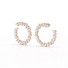6.36 CT Multi Shape Lab Diamond Stud Earring Jama Jewels