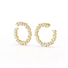 6.36 CT Multi Shape Lab Diamond Stud Earring Jama Jewels