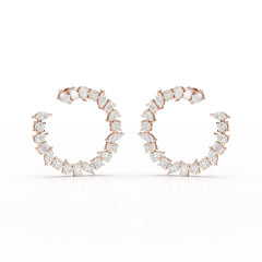 6.36 CT Multi Shape Lab Diamond Stud Earring Jama Jewels