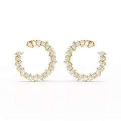6.36 CT Multi Shape Lab Diamond Stud Earring Jama Jewels