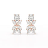 6.45 CT Marquise and Oval Cut Drop Earrings