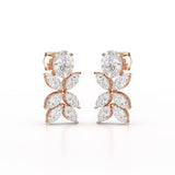 6.45 CT Marquise and Oval Cut Drop Earrings