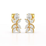 6.45 CT Marquise and Oval Cut Drop Earrings
