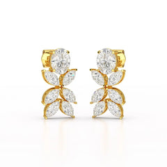 6.45 CT Marquise and Oval Cut Drop Earrings