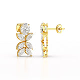 6.45 CT Marquise and Oval Cut Drop Earrings