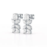 6.45 CT Marquise and Oval Cut Drop Earrings