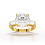 6.56 CT Three Stone Lab Diamond Ring - Jama Jewels