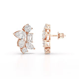 6.57 CT Multi Shape Lab Diamond Stud Earrings