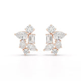 6.57 CT Multi Shape Lab Diamond Stud Earrings