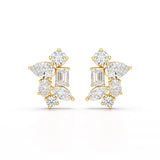 6.57 CT Multi Shape Lab Diamond Stud Earrings