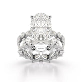 6.56 CT Oval and Marquise Cut Lab Diamond Ring Jama Jewels