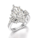 6.66 CT Marquise Cut Lab Diamond Wedding Ring - Jama Jewels