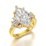 6.66 CT Marquise Cut Lab Diamond Wedding Ring - Jama Jewels