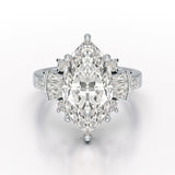 6.66 CT Marquise Cut Lab Diamond Wedding Ring - Jama Jewels