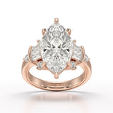 6.66 CT Marquise Cut Lab Diamond Wedding Ring - Jama Jewels