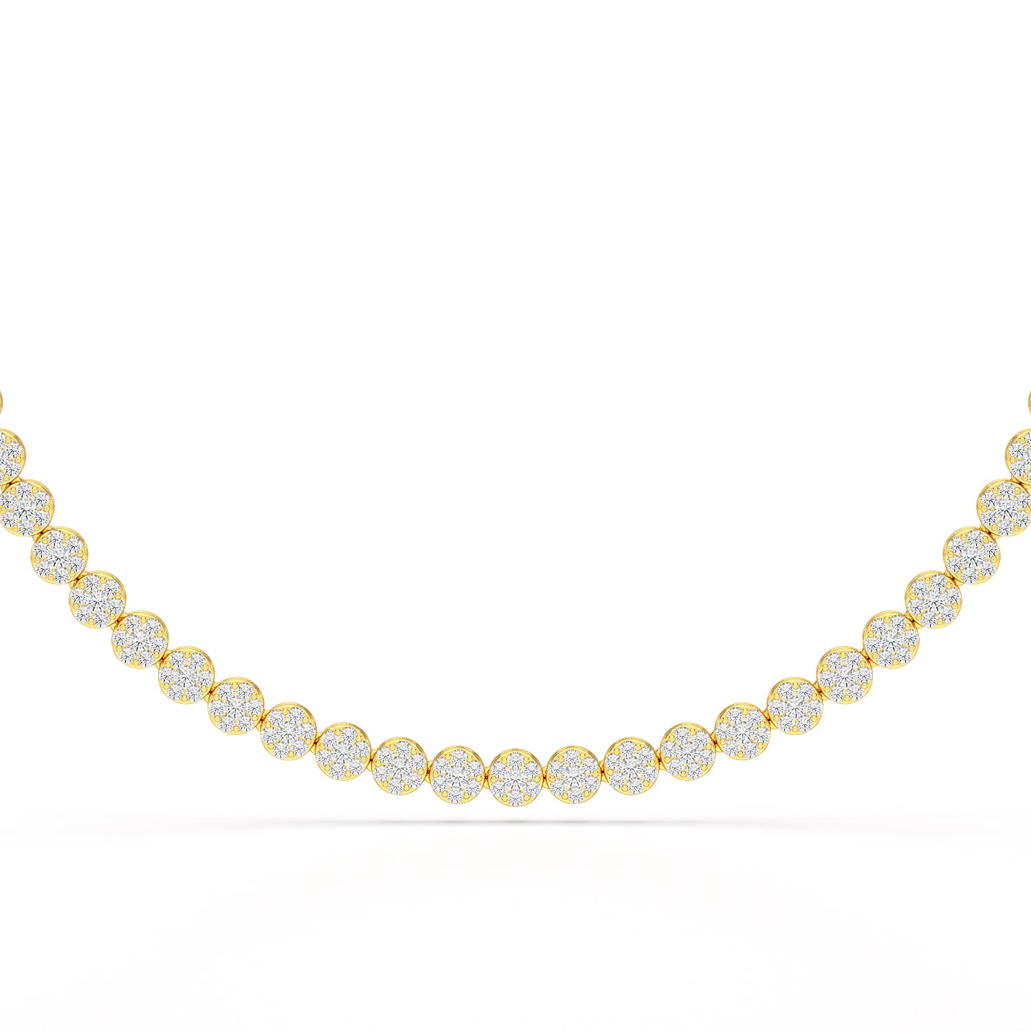 6.77 Carat Lab Diamond Riviere Necklace