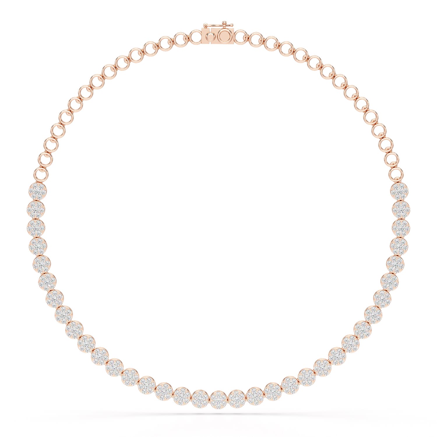 6.77 Carat Lab Diamond Riviere Necklace