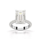 6.86 CT Emerald Cut Solitaire Lab Diamond Ring