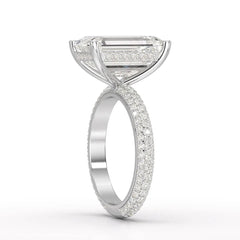 6.86 CT Emerald Cut Solitaire Lab Diamond Ring