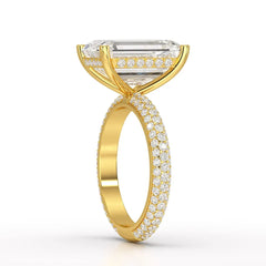 6.86 CT Emerald Cut Solitaire Lab Diamond Ring