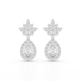 6.8 CT Pear and Marquise Cut lab Diamond Drop Earrings