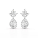 6.8 CT Pear and Marquise Cut lab Diamond Drop Earrings