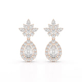 6.8 CT Pear and Marquise Cut lab Diamond Drop Earrings