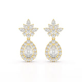 6.8 CT Pear and Marquise Cut lab Diamond Drop Earrings