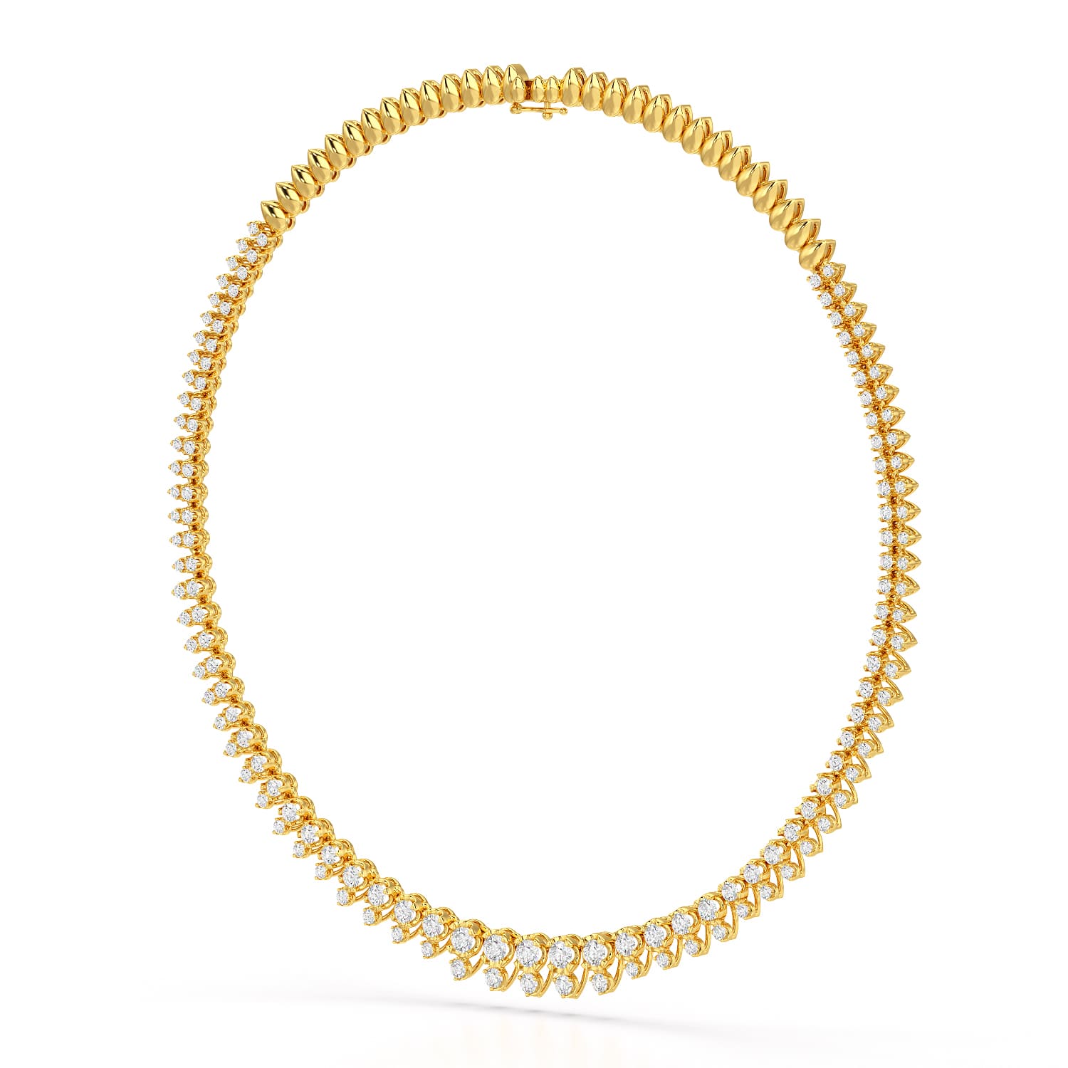 6.8 CT Classic Lab Diamond Collar Necklace