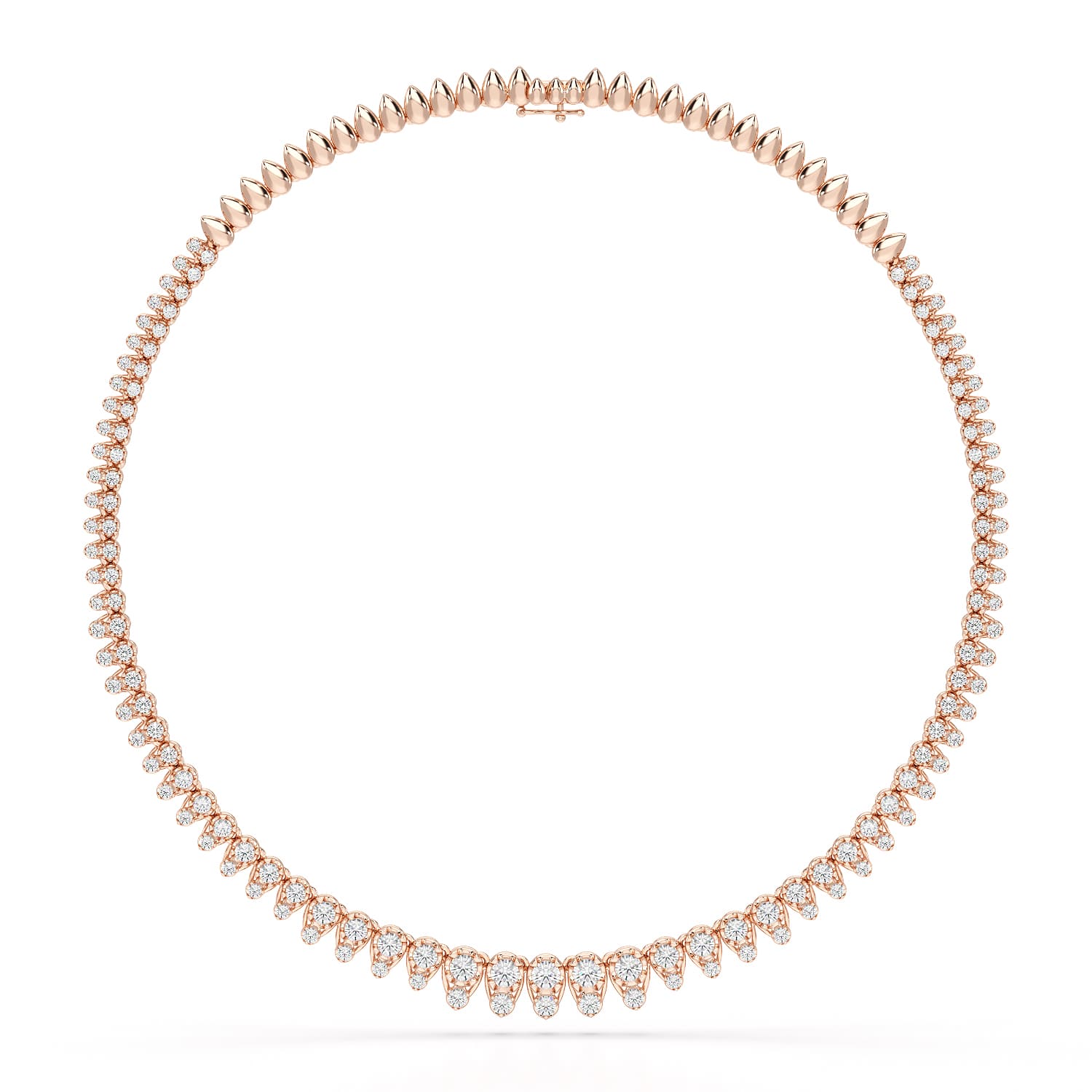 6.8 CT Classic Lab Diamond Collar Necklace