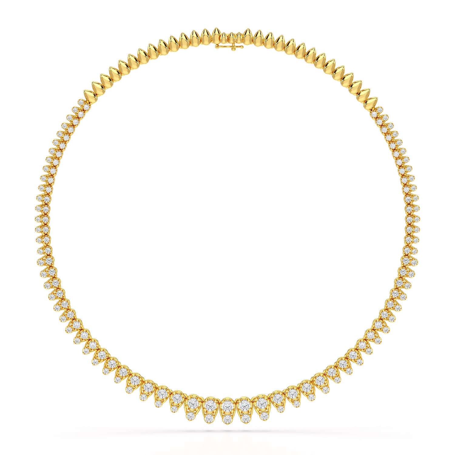 6.8 CT Classic Lab Diamond Collar Necklace
