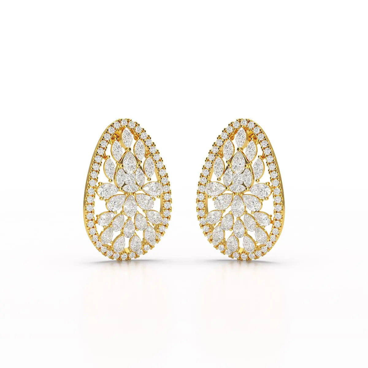 6 CT Lab Diamond Multi Shape Stud Earring Jama Jewels