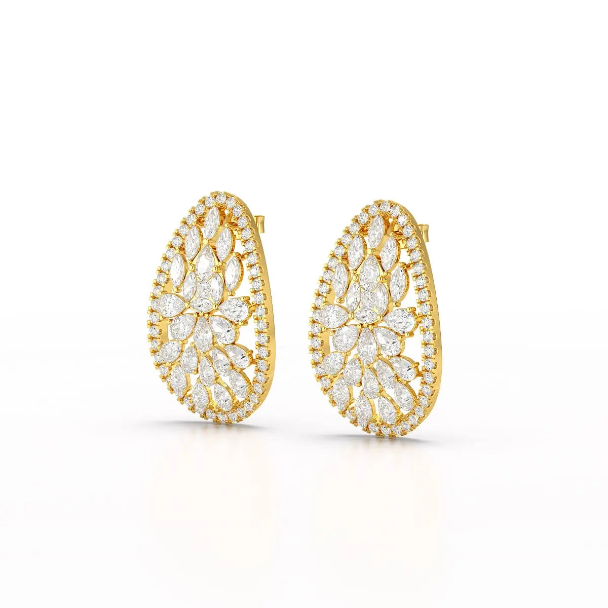 6 CT Lab Diamond Multi Shape Stud Earring Jama Jewels