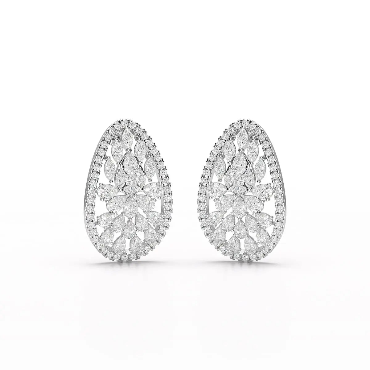 6 CT Lab Diamond Multi Shape Stud Earring Jama Jewels