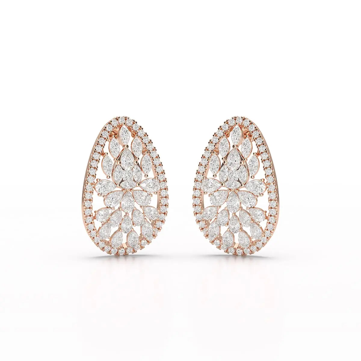 6 CT Lab Diamond Multi Shape Stud Earring Jama Jewels