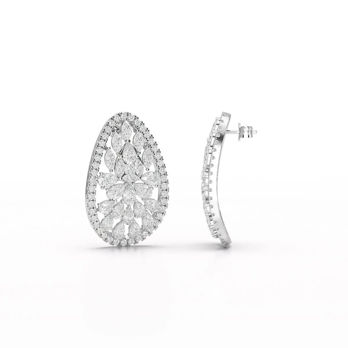 6 CT Lab Diamond Multi Shape Stud Earring Jama Jewels