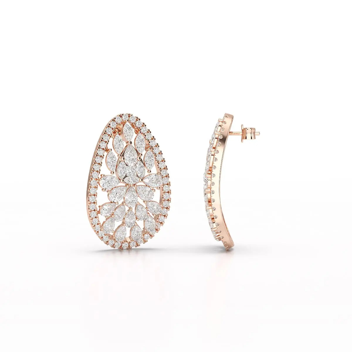 6 CT Lab Diamond Multi Shape Stud Earring Jama Jewels