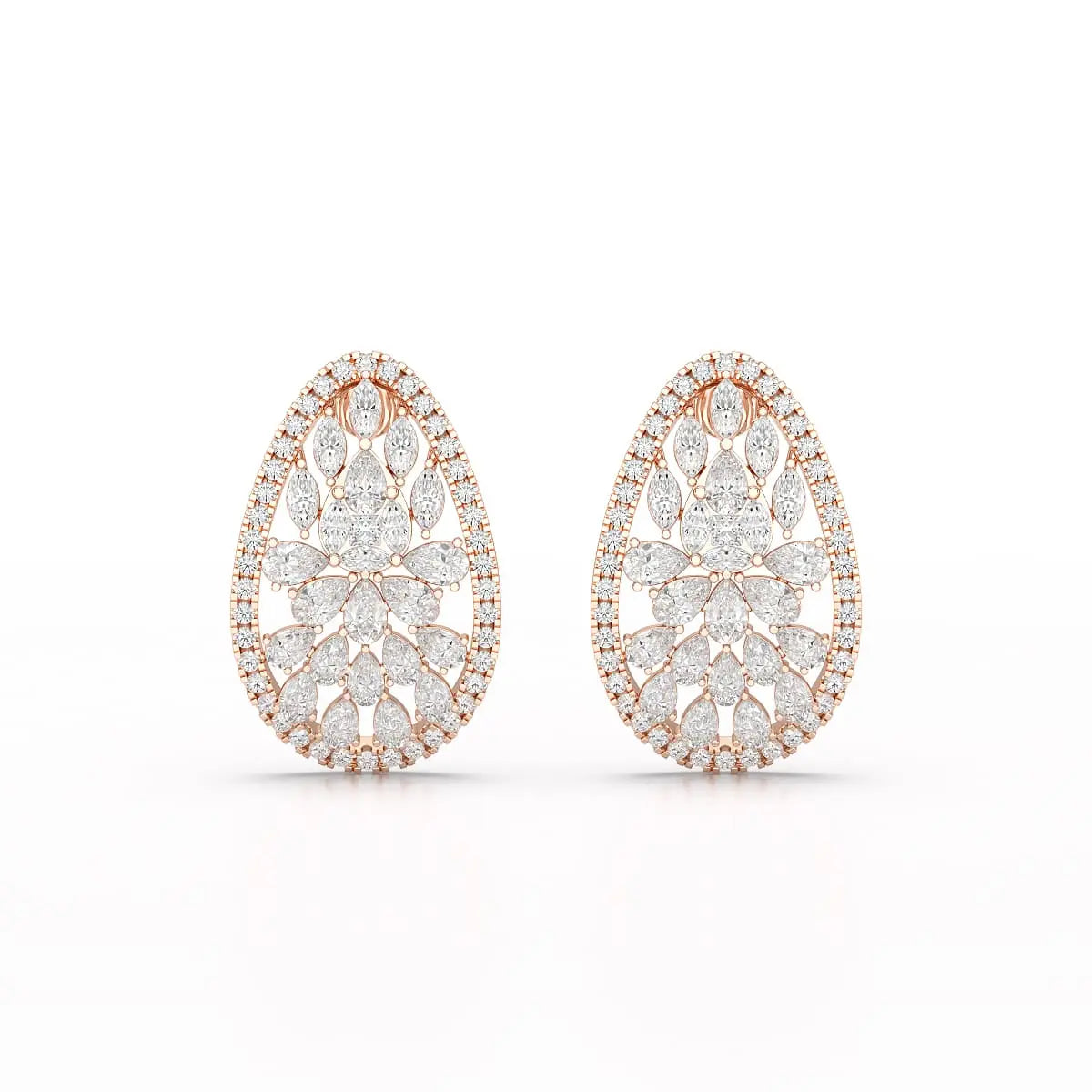 6 CT Lab Diamond Multi Shape Stud Earring Jama Jewels