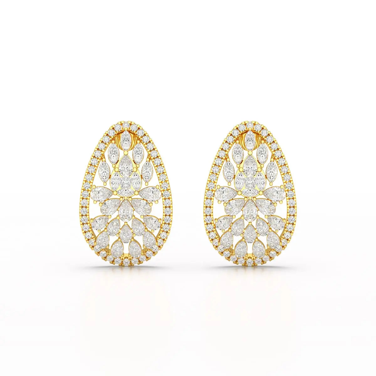 6 CT Lab Diamond Multi Shape Stud Earring Jama Jewels