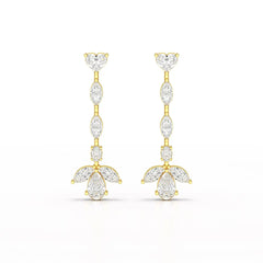 6 CT Multi shape Dangle Lab Diamond Earrings