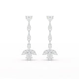 6 CT Multi shape Dangle Lab Diamond Earrings