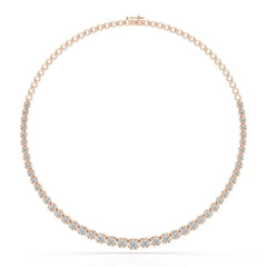 7.6 Carat Lab Diamond Round Riviere Necklace