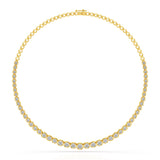 7.6 Carat Lab Diamond Round Riviere Necklace