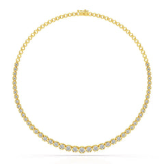 7.6 Carat Lab Diamond Round Riviere Necklace