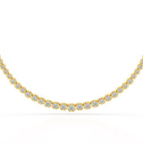7.6 Carat Lab Diamond Round Riviere Necklace