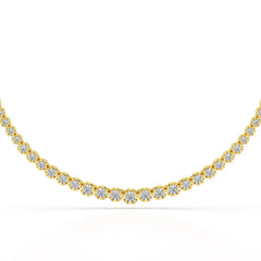 7.6 Carat Lab Diamond Round Riviere Necklace