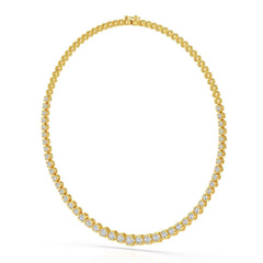7.6 Carat Lab Diamond Round Riviere Necklace