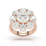 7.88 CT Halo Lab Diamond Round Cut Ring