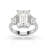 7.8 CT Three Stone Lab Diamond Ring